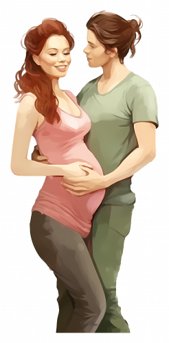 happy couple pregnant maternity transparent png